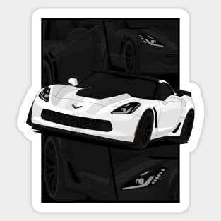 Z06 WHITE Sticker